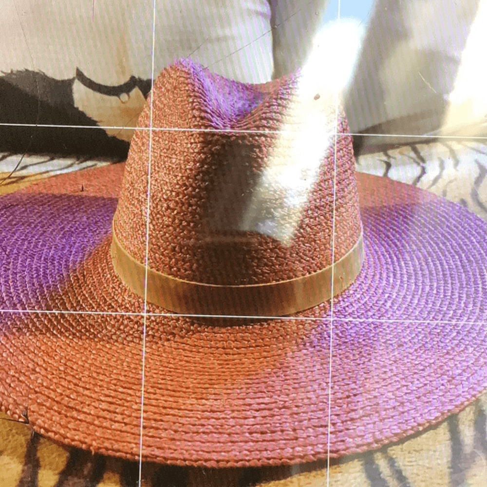 NEW! Wyeth wine straw leather banded rancher